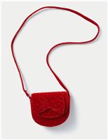 Christmas Red Velvet Bow Bag