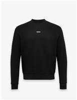 Boss WeSmallcrew Pure Cotton Logo Sweatshirt Navy