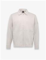 Cotton Rich Zip Up Overshirt