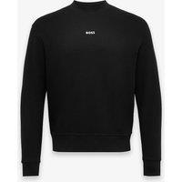 Boss WeSmallcrew Pure Cotton Logo Sweatshirt Black