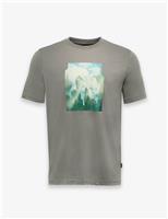 Boss Pure Cotton Crew Neck Graphic T-Shirt Dark Green