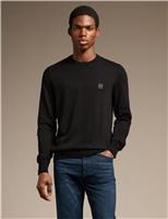 Cotton Rich Crew Neck Jumper with Cashmere
