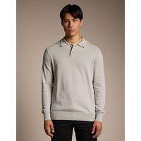 Boss Cotton Rich Polo Shirt Beige