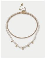 18k Gold Plated Multirow Necklace