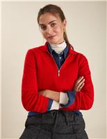 Pure Wool Collared Half Zip Jumper