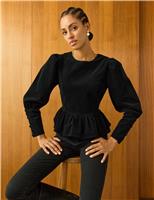 Cotton Rich Peplum Top