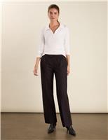 Pure Cotton Ribbed Open Collar Top