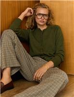 Pure Wool Crew Neck Cardigan