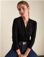 Jersey V-Neck Wrap Top