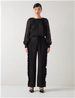 Chiffon Flower Embellished Blouse