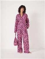 Cotton Rich Brushed Animal Print Pyjamas