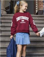 Cotton Blend Slogan Sweatshirt (7-14 Yrs)