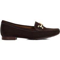 Dune London Glenniee Suede Snaffle Flat Loafers Brown