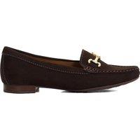 Dune London Glenniee Suede Snaffle Flat Loafers Brown