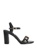 Embellished Ankle Strap Block Heel Sandals