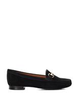 Leather Slip On Block Heel Loafers
