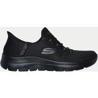 Skechers Wide Fit Summits Diamond Dream Slip In Trainers Black