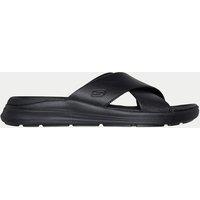 Skechers Sargo Denal Leather Sandals Black