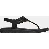 Skechers Meditation Luxe Embellished Sandals Black