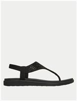 Skechers Meditation Luxe Embellished Sandals Black