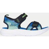 Skechers Kid's Microspec-Splash Riptape Sandals (9 Small - 4 Large) Black/Grey