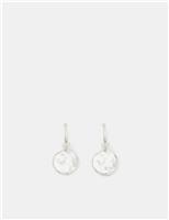 Sterling Silver Molten Drop Earrings