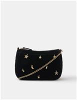 Velvet Celestial Charm Shoulder Bag