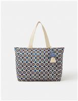 Pure Cotton Tile Print Tote Bag