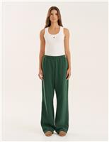 Pure Cotton Wide Leg Joggers