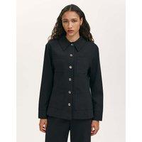 Finery London Ponte Jersey Collared Jacket Black