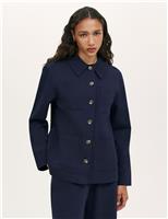 Finery London Ponte Jersey Collared Jacket Black