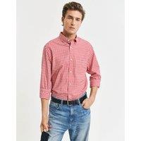 GANT Regular Fit Pure Cotton Poplin Gingham Shirt Red