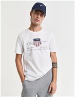 GANT Pure Cotton Archive Shield Crew Neck T-Shirt Black