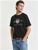 GANT Pure Cotton Archive Shield Crew Neck T-Shirt Black