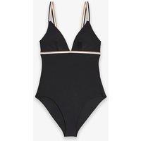 Boss Iconic Plunge Swimsuit Black