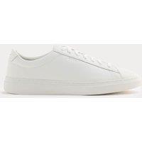Boss Leather Lace Up Trainers White