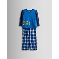 JoJo Maman Bb Pure Cotton Tractor Pyjamas (1-6 Yrs) Navy