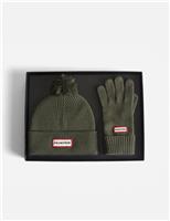 Pom Pom Beanie & Gloves Boxed Gift Set