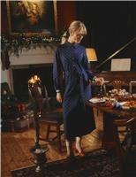 Polka Dot Button Front Midi Shirt Dress