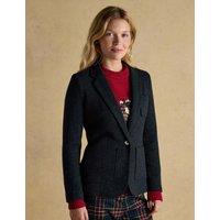 Joules Herringbone Blazer Navy