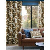 Orla Kiely Wildflower Eyelet Curtains Brown Mix