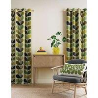 Orla Kiely Multi Stem Eyelet Curtains Yellow Mix