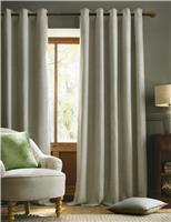 Laura Ashley Milbourne Herringbone Eyelet Curtains Grey Mix