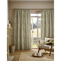 William Morris At Home Original Willow Pencil Pleat Curtains Green Mix