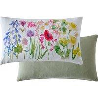 Bluebellgray Pure Cotton Floral Rectangular Cushion Multi