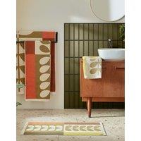 Orla Kiely Pure Cotton Stem Check Towel Brown Mix