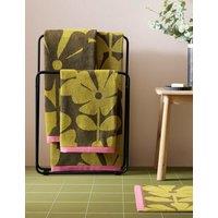 Orla Kiely Pure Cotton Wildflower Towel Yellow Mix
