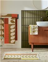 Pure Cotton Stem Check Bath Mat