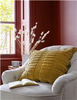 Velvet Scalloped Textured Cushion