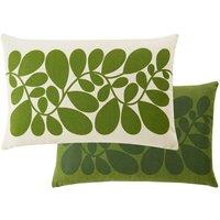 Orla Kiely Pure Cotton Sycamore Stripe Reversible Cushion Green Mix
